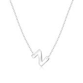 Silver Initial Letter Necklace Z SPE-5566
